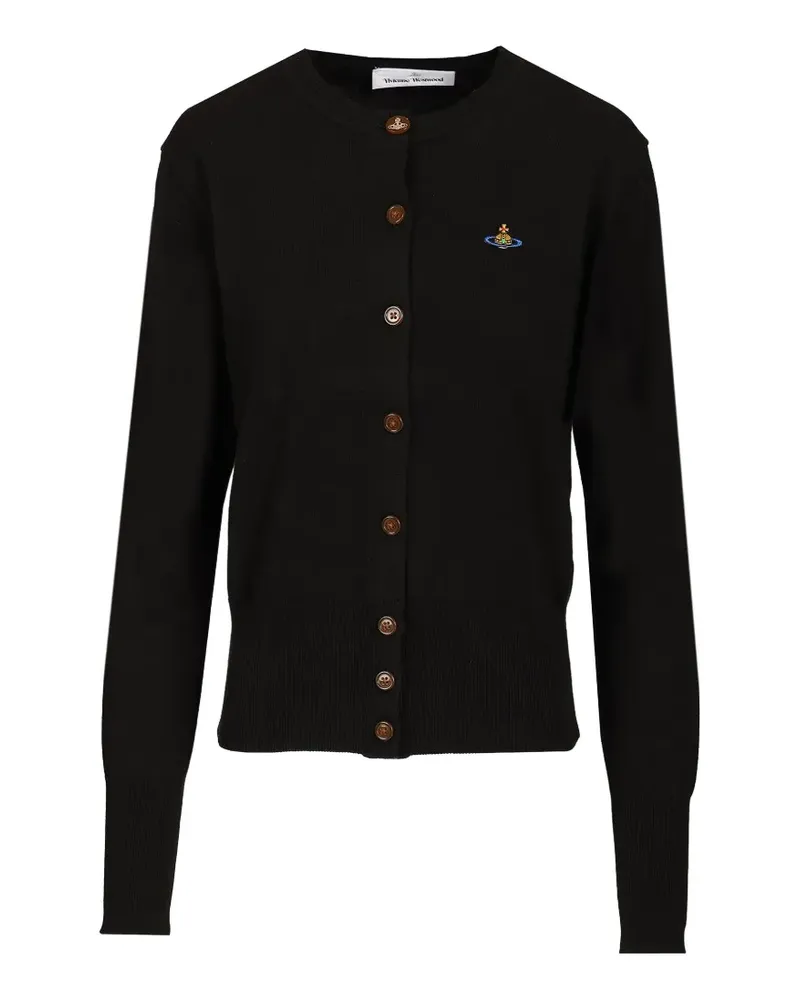 Vivienne Westwood Bea Orb-embroidered cardigan - Schwarz Schwarz