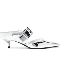 Alexander McQueen Punk Mules 40mm Silber