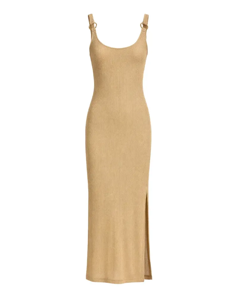 Banana Moon ring-strap ribbed dress - Nude Nude
