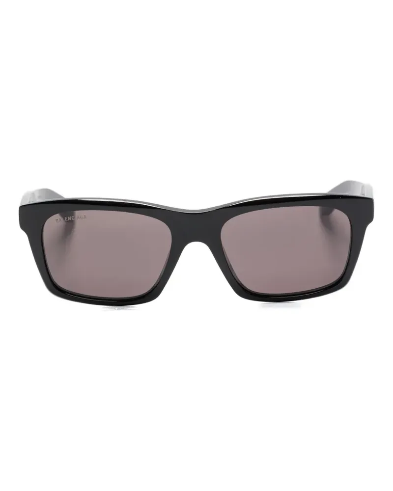 Balenciaga Sonnenbrille mit eckigem Gestell - Schwarz Schwarz