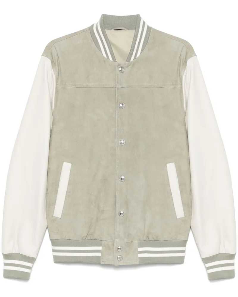 Eleventy Bomberjacke aus Wildleder - Grün Grün