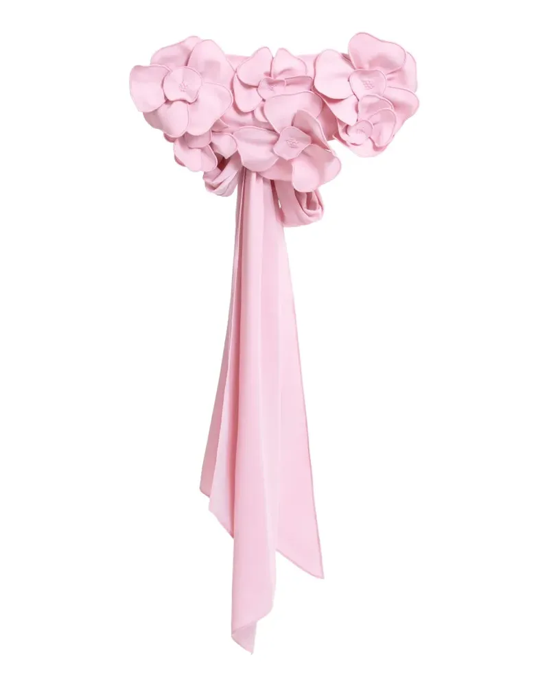 Saiid Kobeisy Oberteil mit 3D-Blumen - Rosa Rosa