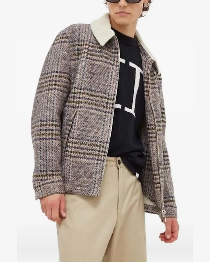 Drykorn Jacke mit Faux-Shearling-Kragen - Braun Braun