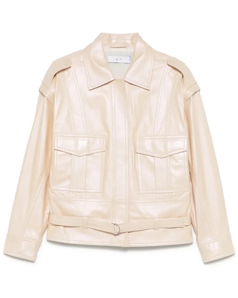 IRO Bikerjacke aus Leder - Nude Nude