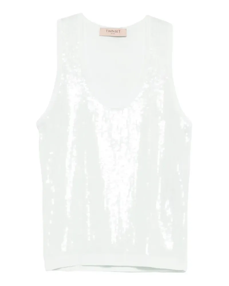 Twin-Set Pullunder mit Pailletten - Blau Blau