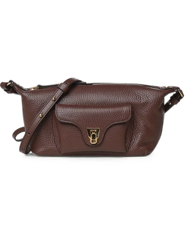 Coccinelle Schultertasche aus gekörntem Leder - Braun Braun