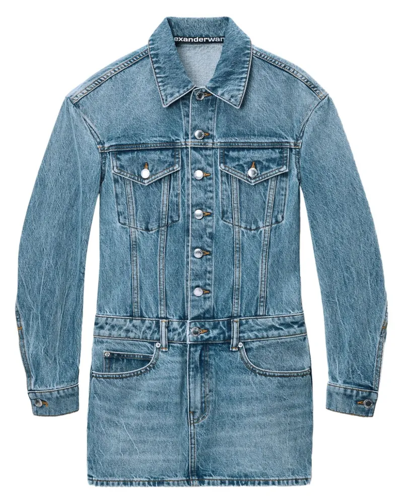 Alexander Wang Minikleid mit überschnittenen Schultern - Blau Blau