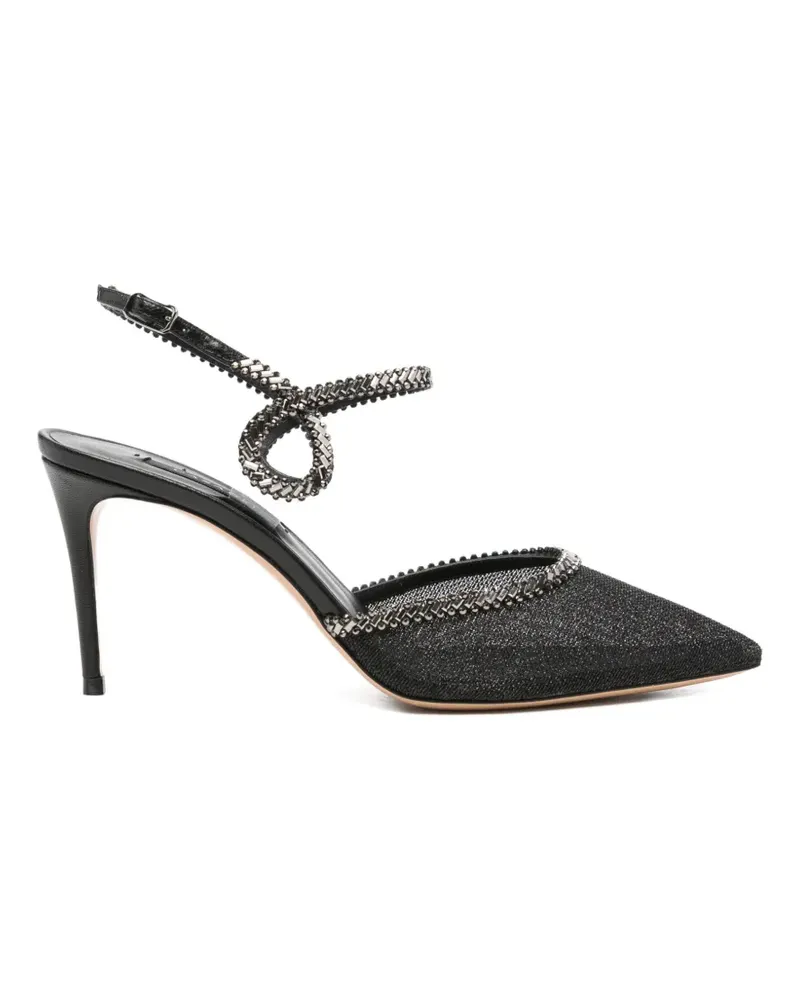 Casadei Josephine crystal-embellished sandals - Schwarz Schwarz