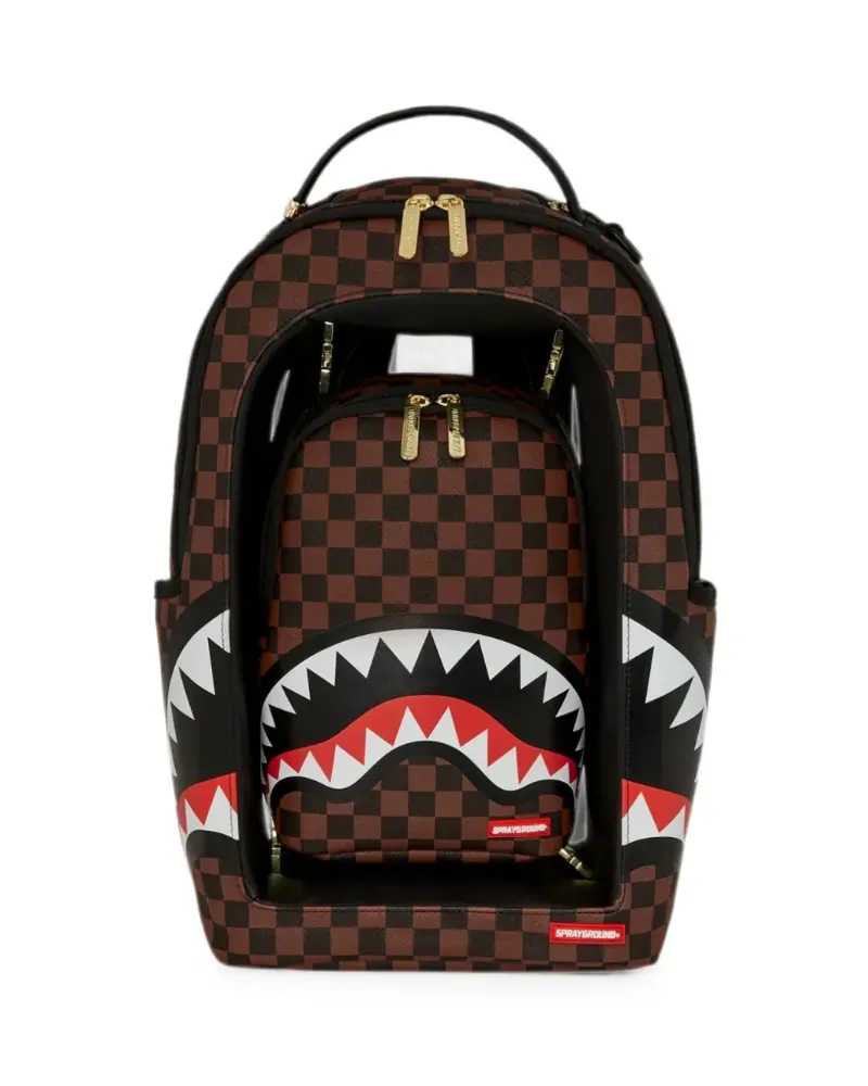 Sprayground checkered backpack - Braun Braun