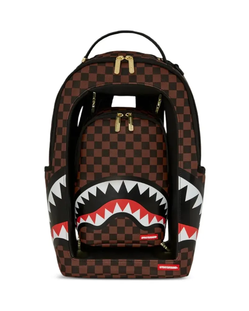 Sprayground checkered backpack - Braun Braun