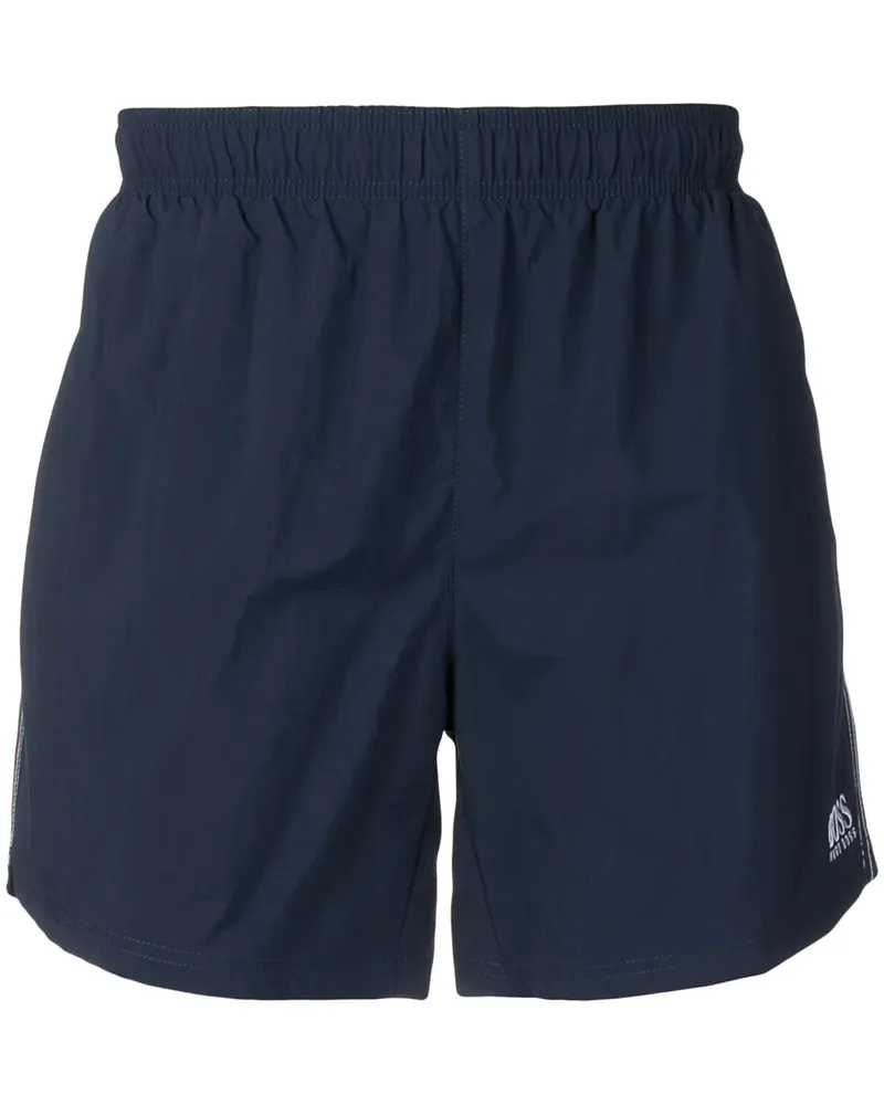 HUGO BOSS Badeshorts mit Logo-Print - Blau Blau