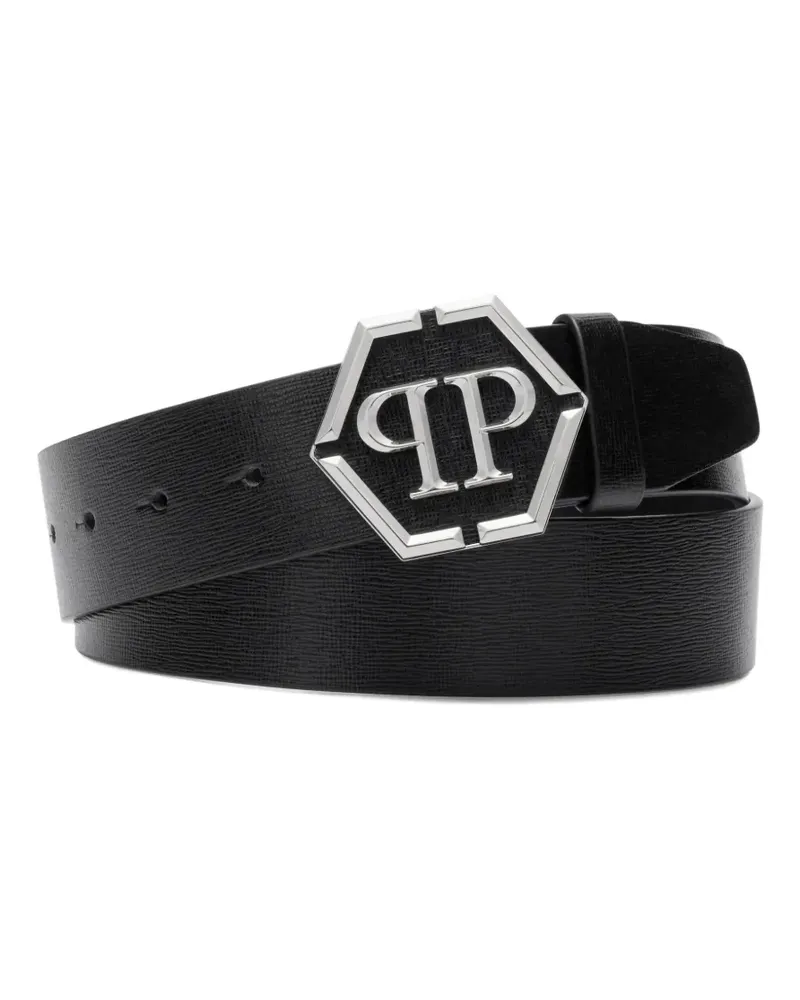 Philipp Plein Gürtel aus Saffiano-Leder - Schwarz Schwarz