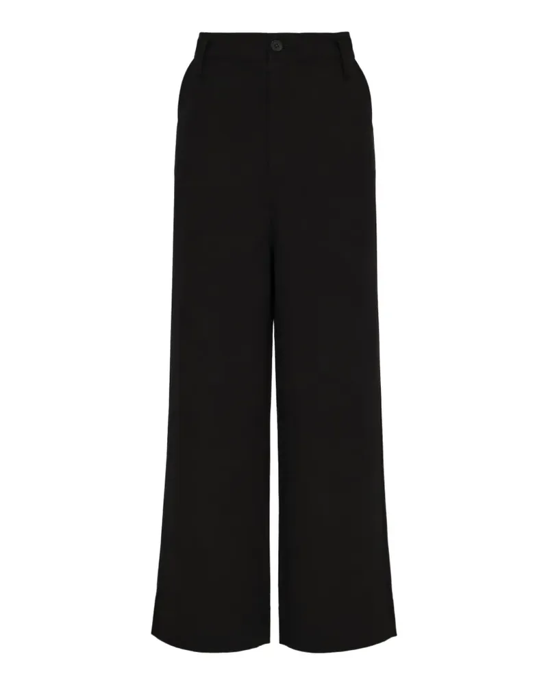 Yohji Yamamoto Hose mit weitem Bein - Schwarz Schwarz