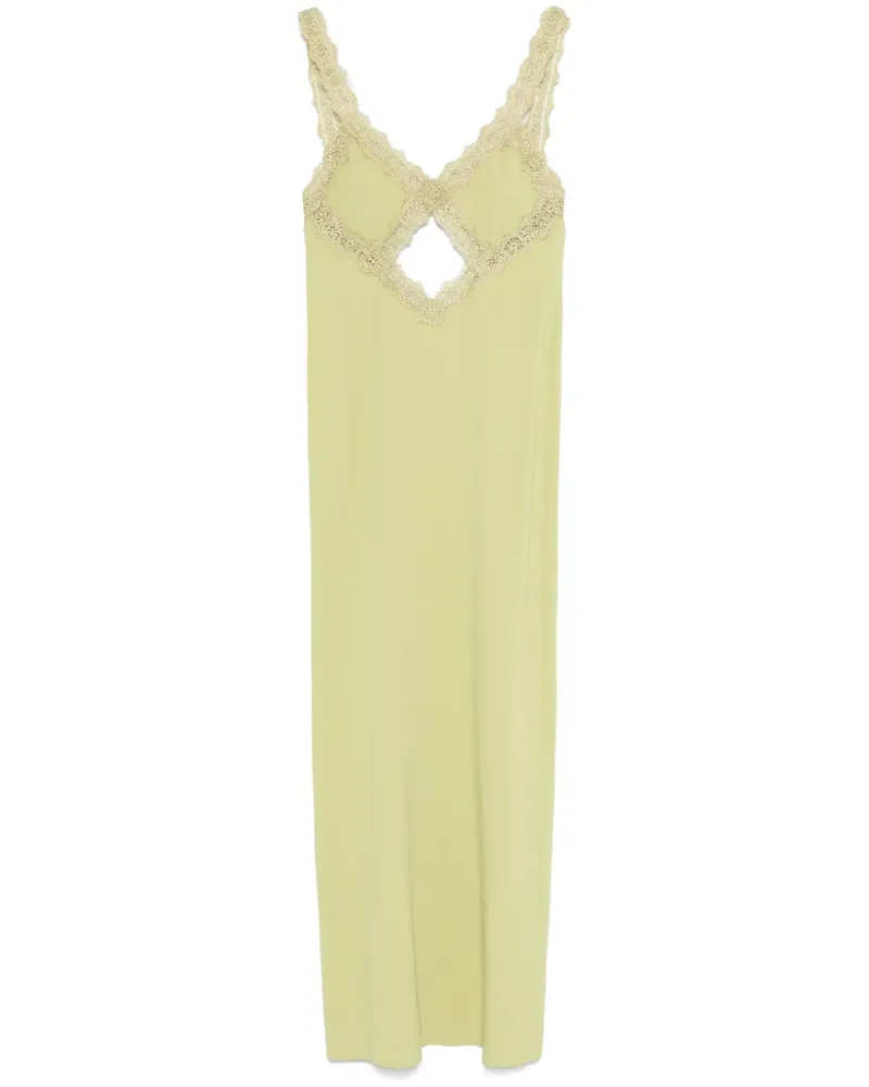Blumarine Maxikleid mit Kordelspitze - Grün Grün