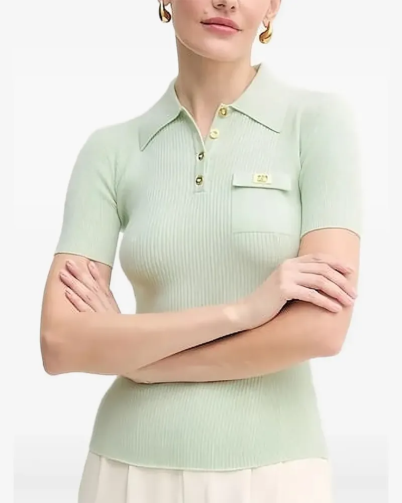 Elisabetta Franchi Poloshirt aus geripptem Strick - 124 124