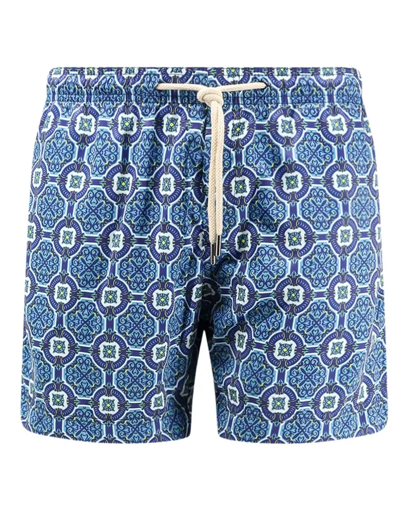 PENINSULA Santo Stefano geometric-print swim shorts - Blau Blau