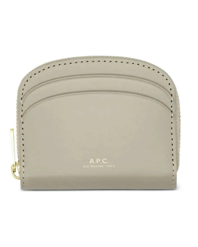 A.P.C. Mini Demi-Lune Portemonnaie Grün