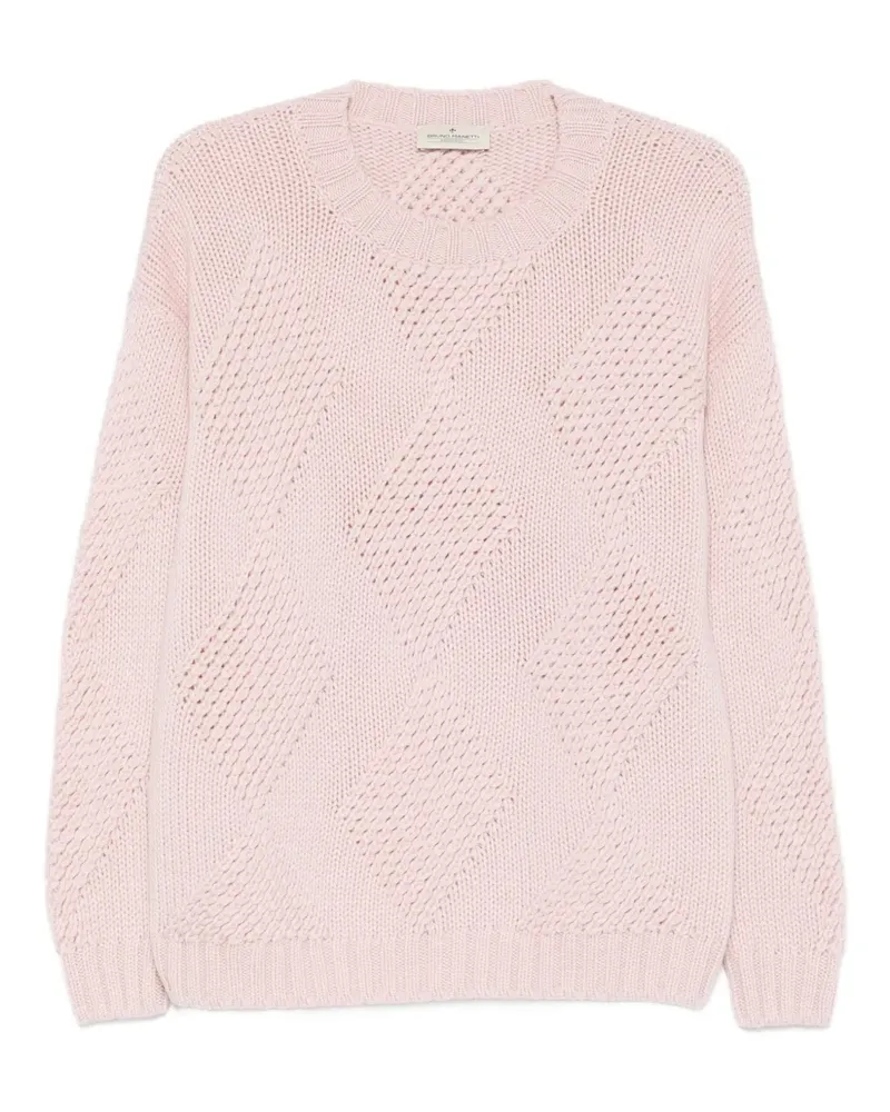 Bruno Manetti Pullover mit Rundhalsausschnitt - Rosa Rosa
