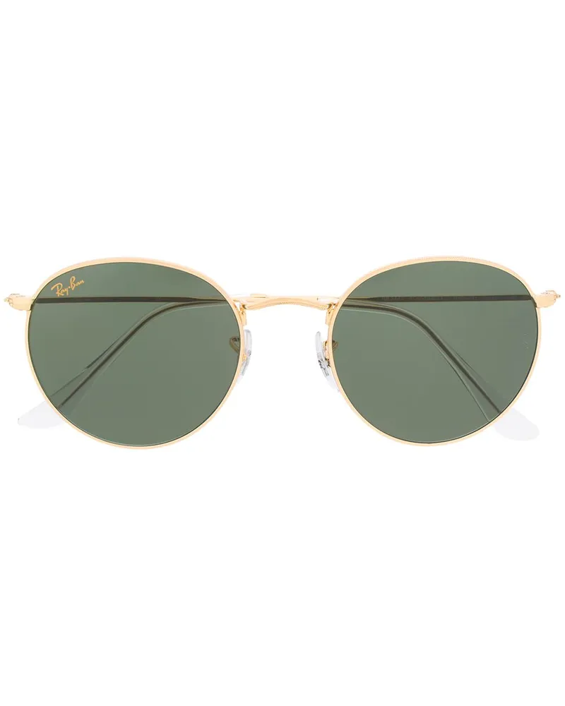 Ray Ban Sonnenbrille mit rundem Gestell - Gold Gold
