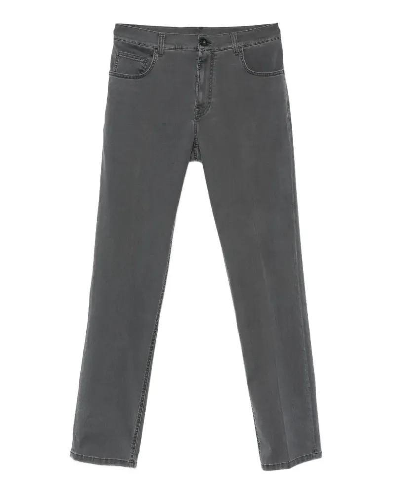 Stefano Ricci logo-plaque straight-leg trousers - Grau Grau