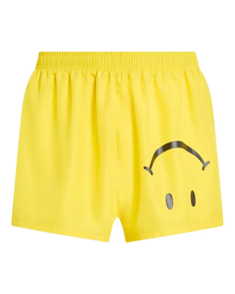Moschino x Smiley® nylon swim boxer shorts - Gelb Gelb