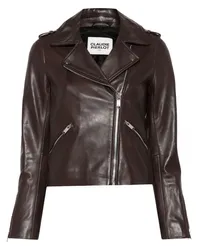 Claudie Pierlot Klassische Lederjacke Braun