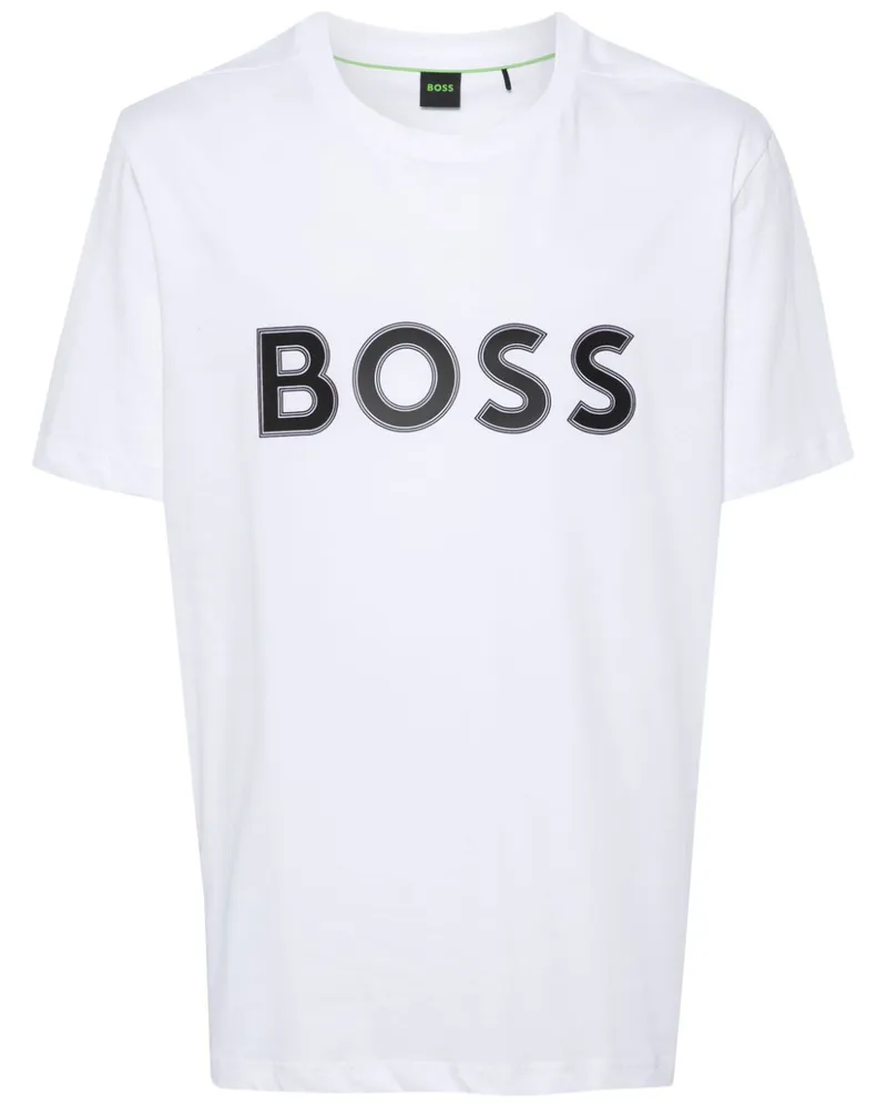 HUGO BOSS T-Shirt mit Logo-Applikation - Weiß Weiß