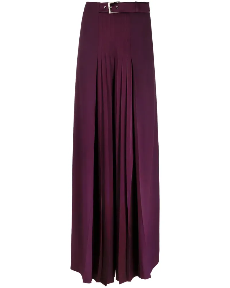 Alberta Ferretti Wide-Leg-Hose mit Gürtel - Violett Violett