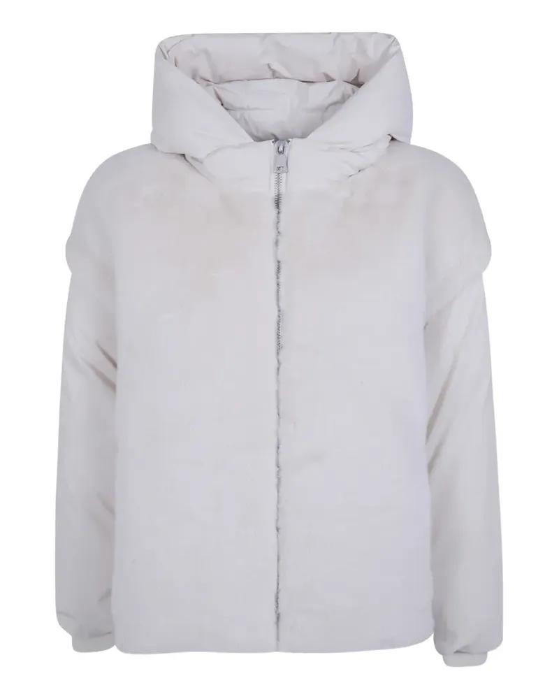 Essentiel faux-fur hooded jacket - Weiß Weiß