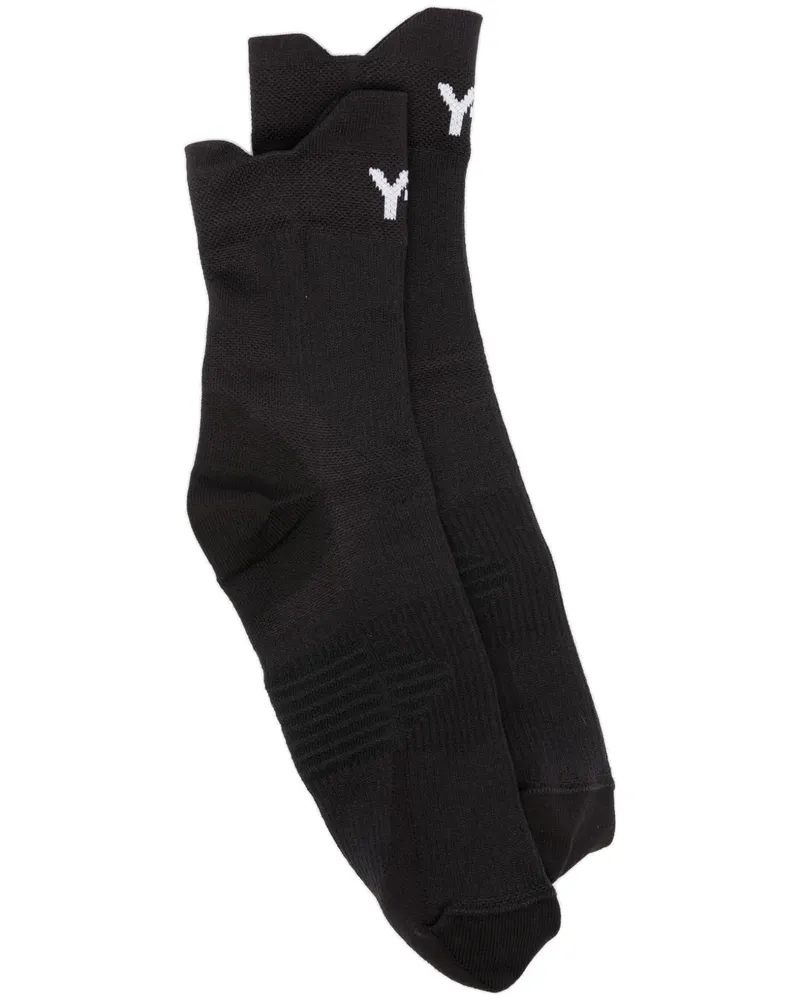 Y-3 Socken mit Intarsien-Logo - Schwarz Schwarz
