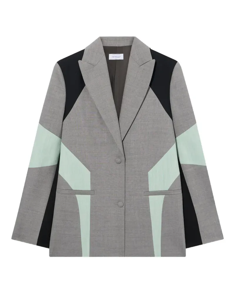 OFF-WHITE Sakko in Colour-Block-Optik - Grau Grau