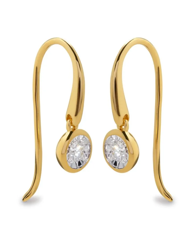 Monica Vinader 18kt Wire Gelbgoldohrringe Gold