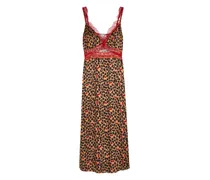 Kleid mit Animal-Print - Braun
