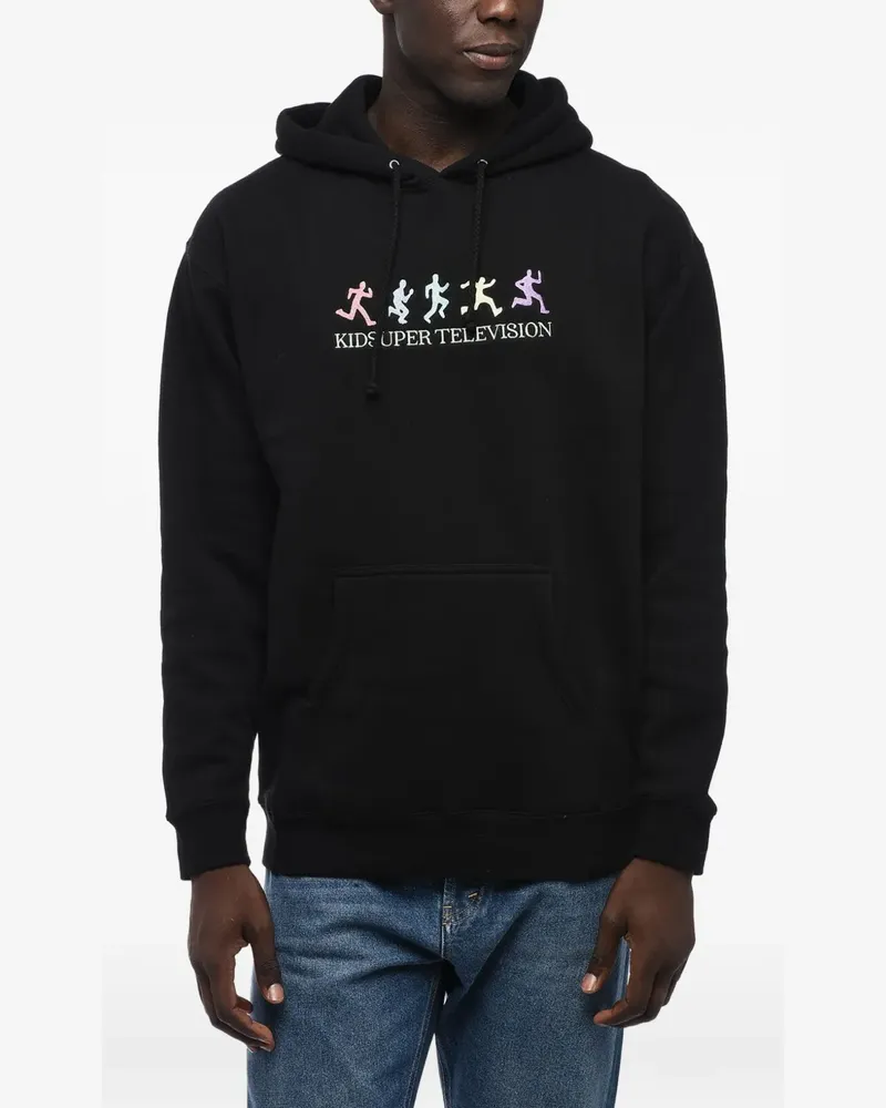 KidSuper embroidered-logo hoodie - Schwarz Schwarz