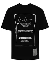 Yohji Yamamoto x NEIGHBORHOOD T-Shirt mit Logo-Print Schwarz