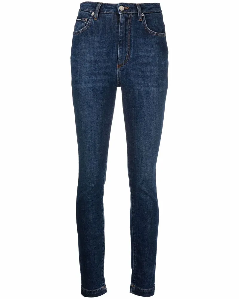 Dolce & Gabbana Skinny-Jeans mit hohem Bund - Blau Blau
