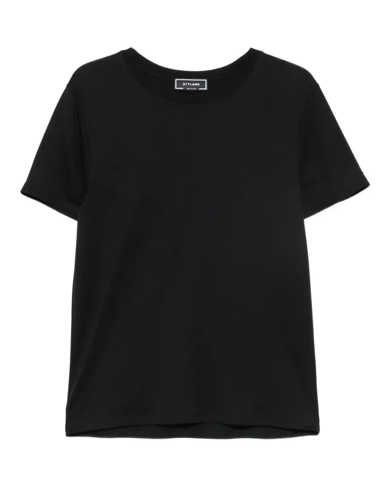 STYLAND oversized T-shirt - Schwarz Schwarz