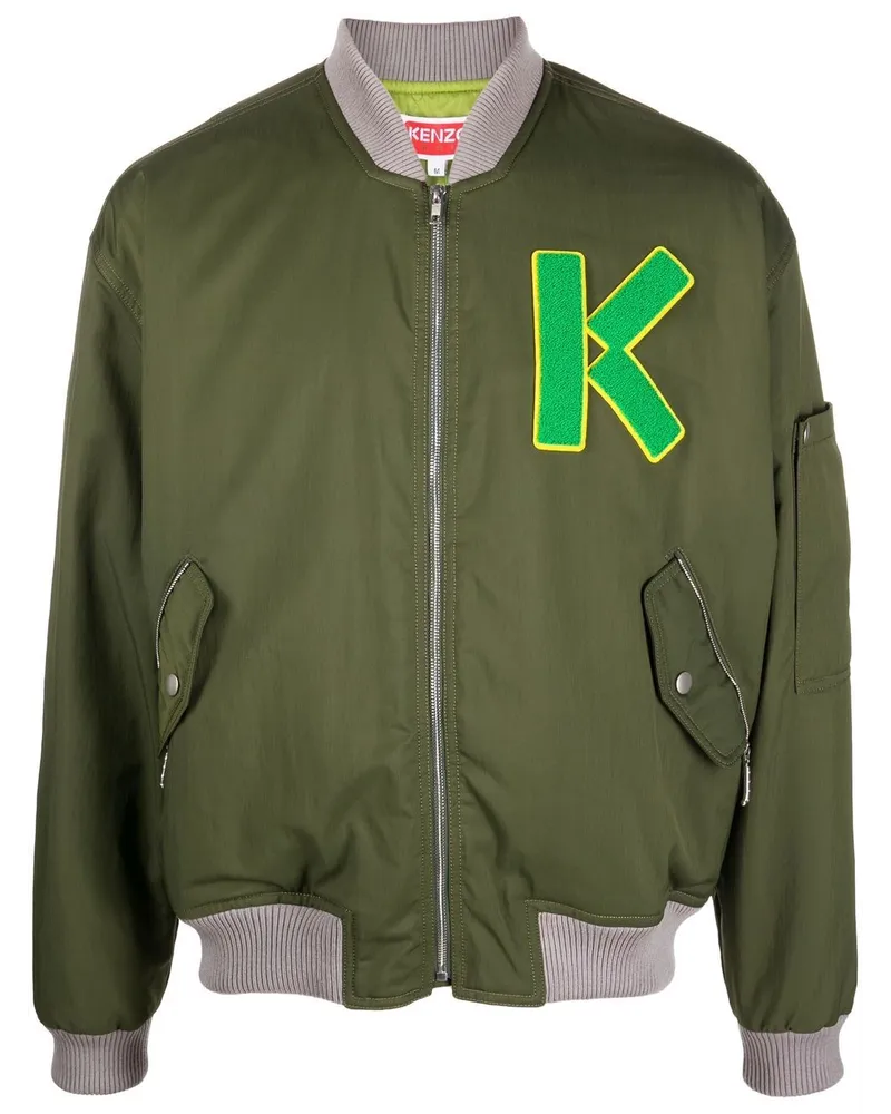 Kenzo Bomberjacke im College-Look - Grün Grün