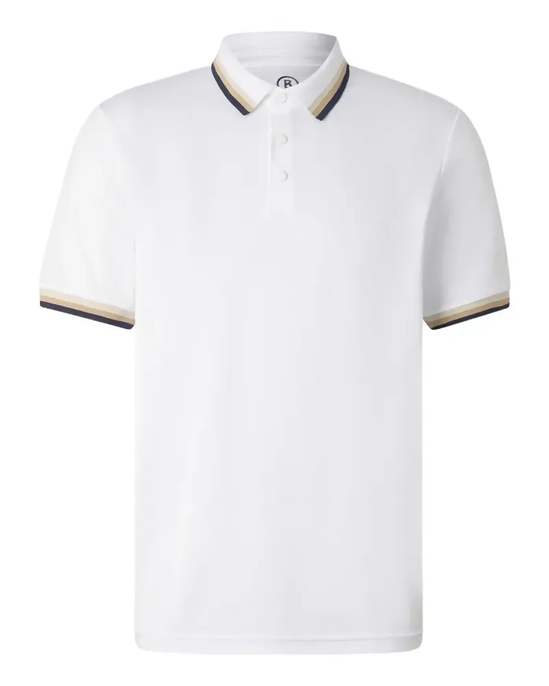 Bogner Arik Poloshirt mit gestreiftem Besatz - Weiß Weiß