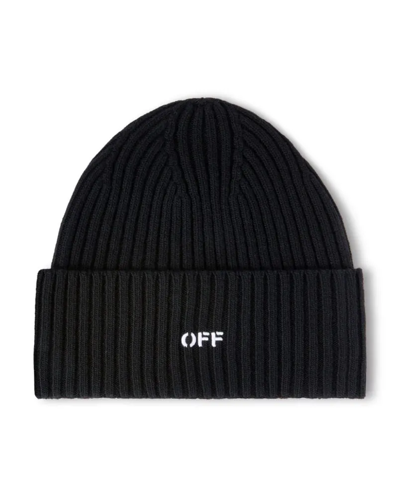 OFF-WHITE Off Stamp Beanie - Schwarz Schwarz