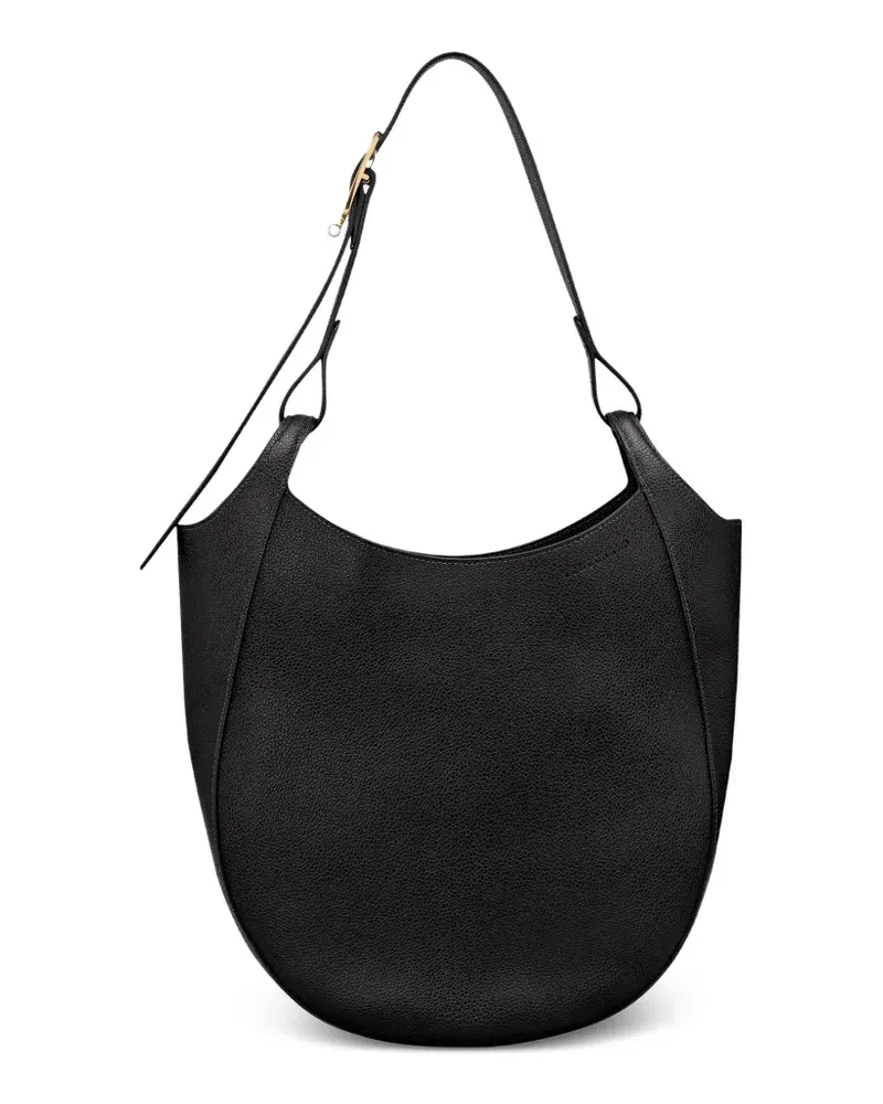 Longchamp Abgerundete Schultertasche - Schwarz Schwarz