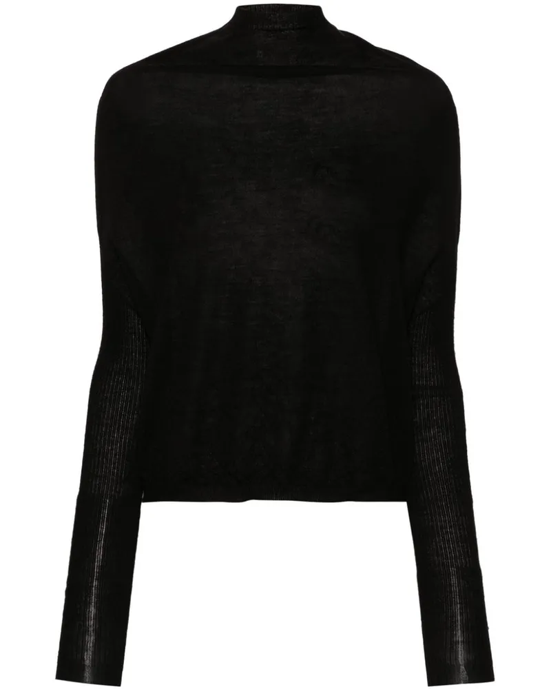 Rick Owens Crater Pullover aus Schurwolle Schwarz