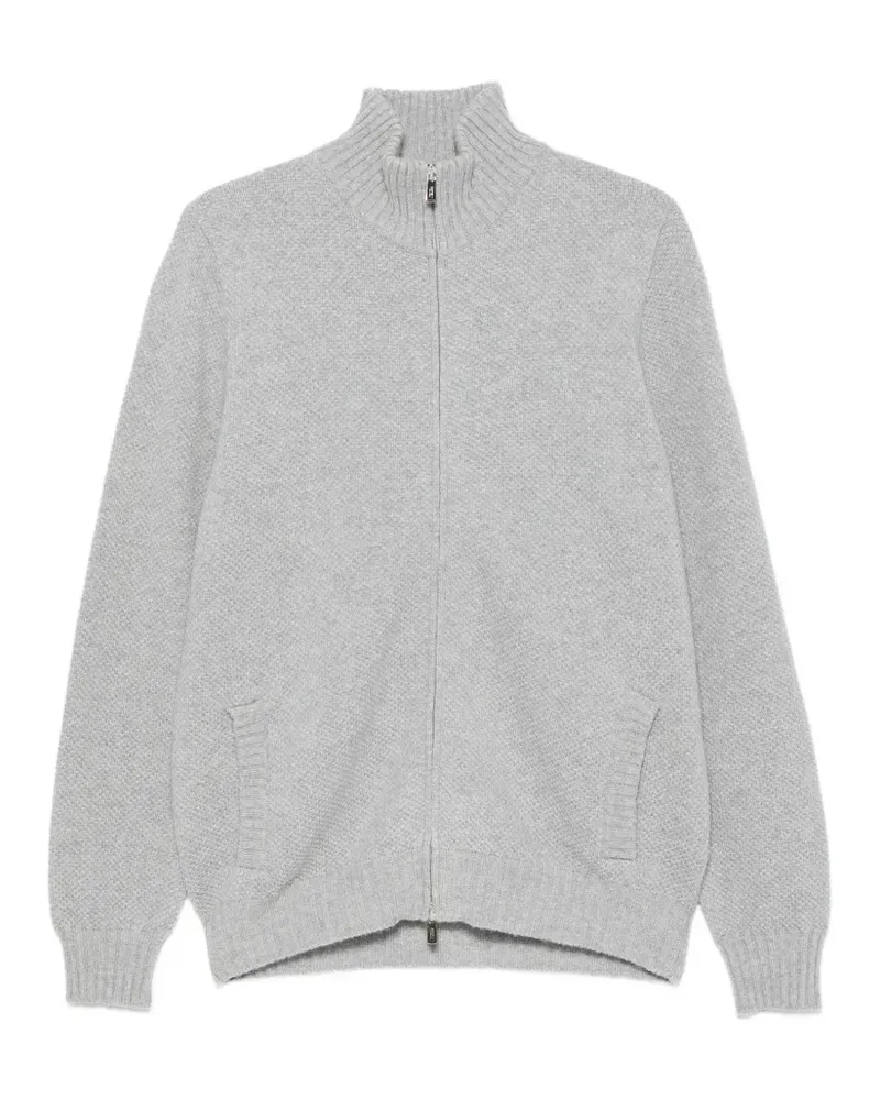 Fedeli Cardigan mit Waffelstrick-Muster - Grau Grau
