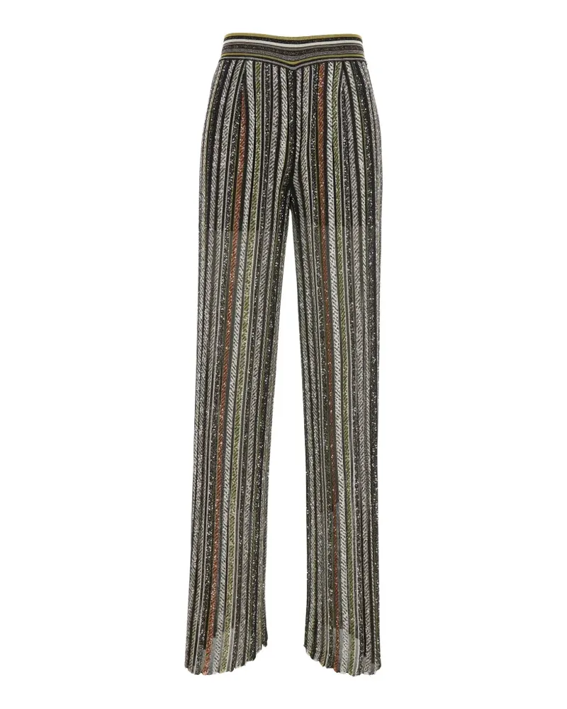 Missoni Gemusterte Palazzohose - Schwarz Schwarz