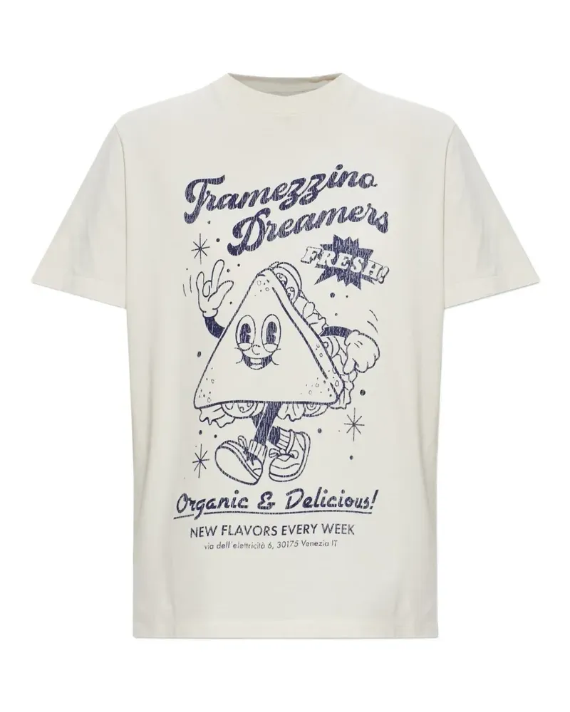 Golden Goose T-Shirt mit grafischem Print - Nude Nude