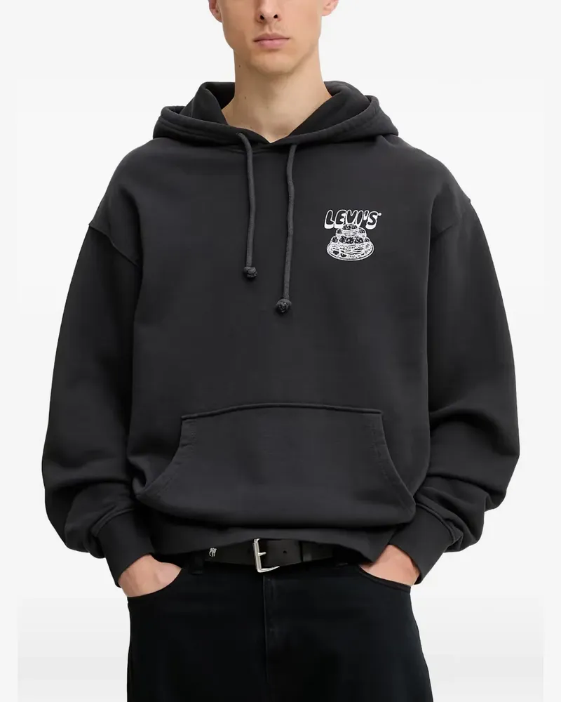 Levi's graphic-print drawstring hoodie - Grau Grau