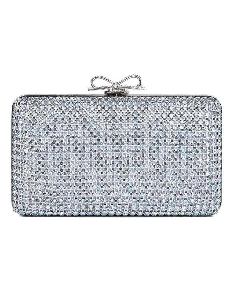 Self-Portrait crystal-embellished clutch bag - Blau Blau