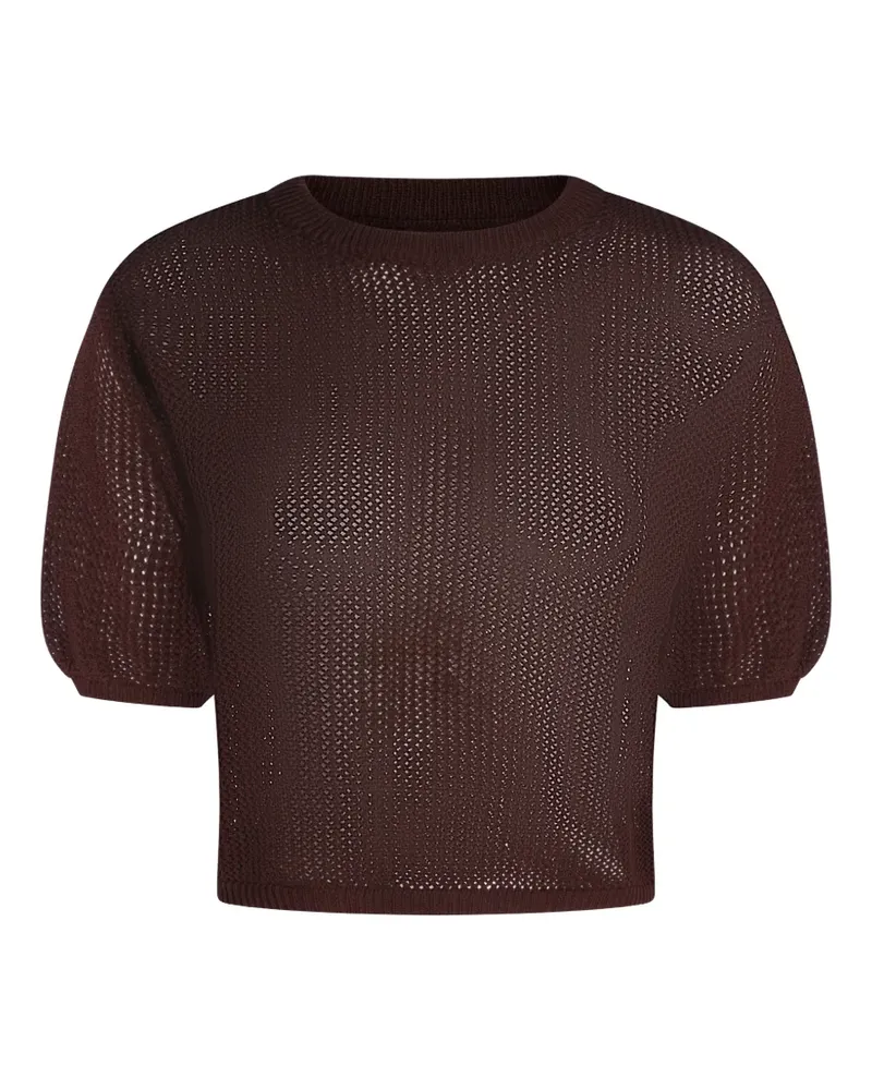 Antonelli Firenze Oberteil aus Pointelle-Strick - Braun Braun