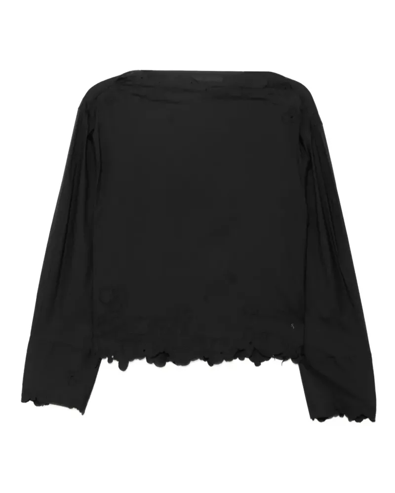 JNBY Bluse mit Blumenstickerei - Schwarz Schwarz