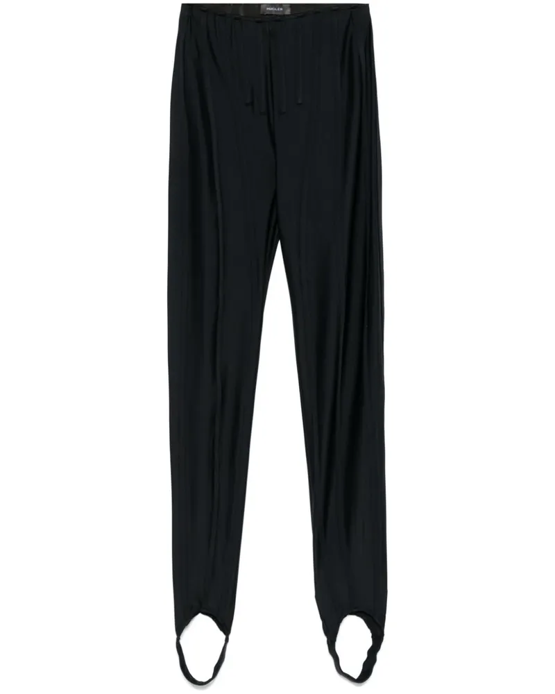 Thierry Mugler Leggings mit Corsage - Schwarz Schwarz